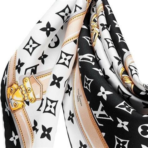 lv scarf black and gold|genuine louis vuitton scarf.